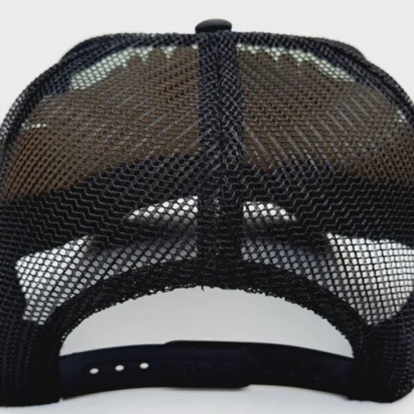 No F*cks Given Foam Mesh Trucker Snapback Hat Cap Black Embroidered Patch - Picture 4 of 4